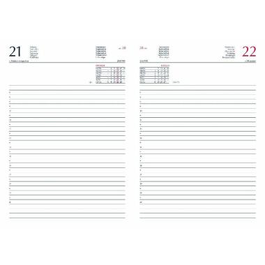 Agenda 2026 Giornaliera S/D separati 14,5x20,5 cm Gommato blu