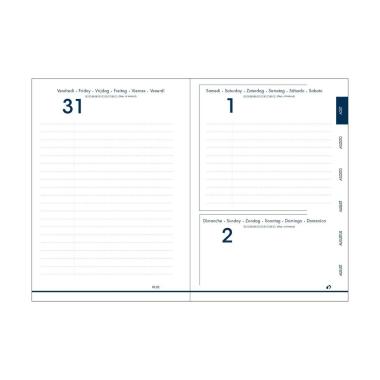 Agenda giornaliera Quo Vadis 12 mesi Eurotexagenda 25/26 M Galaxy nero - 12x17 cm