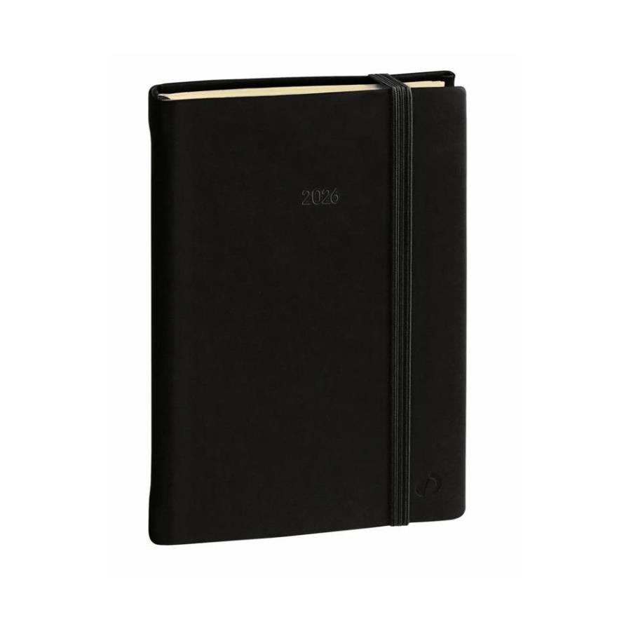 Agenda settimanale 2026 Quo Vadis Affari Prestige Silk 10x15 cm nero