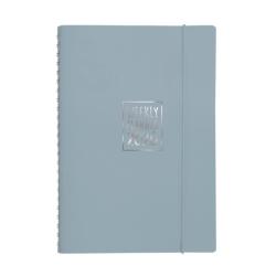 Agenda settimanale Biembi 2026 grigio spiralata con copertina in cuoio rigenerato 9x14 cm