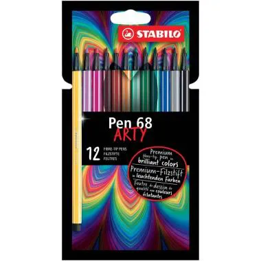 Pen 68 Arty tratto 1 mm colori assortiti Conf.12