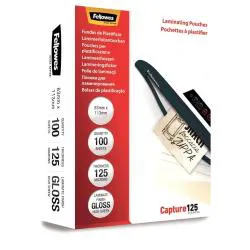 Pouches per plastificatrice a caldo finitura Lucida 125 micron Conf.100