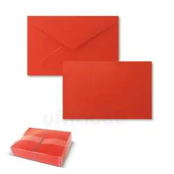 Biglietti con busta formato 9x14cm Rosso Conf. 100 pezzi