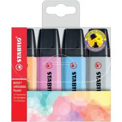 Evidenziatore Stabilo Boss Original PASTEL assortiti astuccio da 4 pezzi