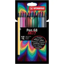Pen 68 Arty tratto 1 mm colori assortiti Conf.12