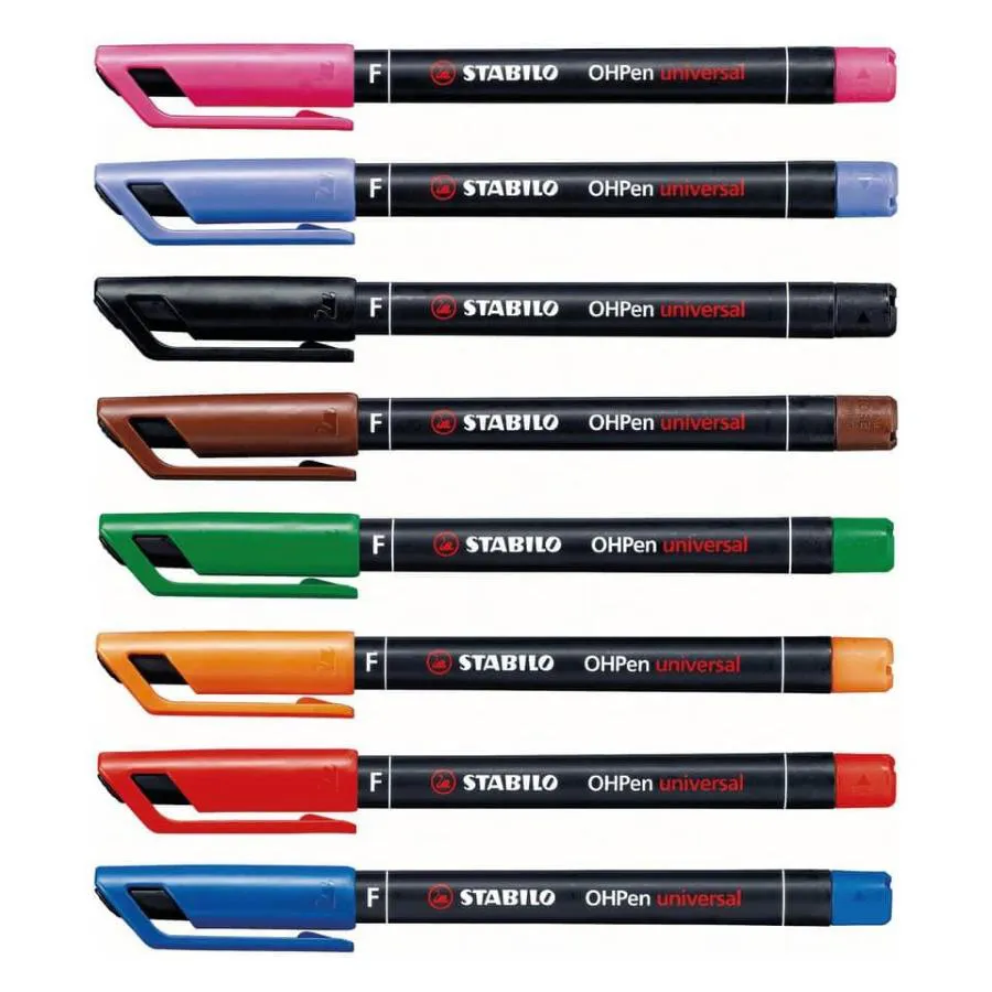 Pennarelli Stabilo OHPEN S (Super Fine 0,4mm) 8pz Assortiti
