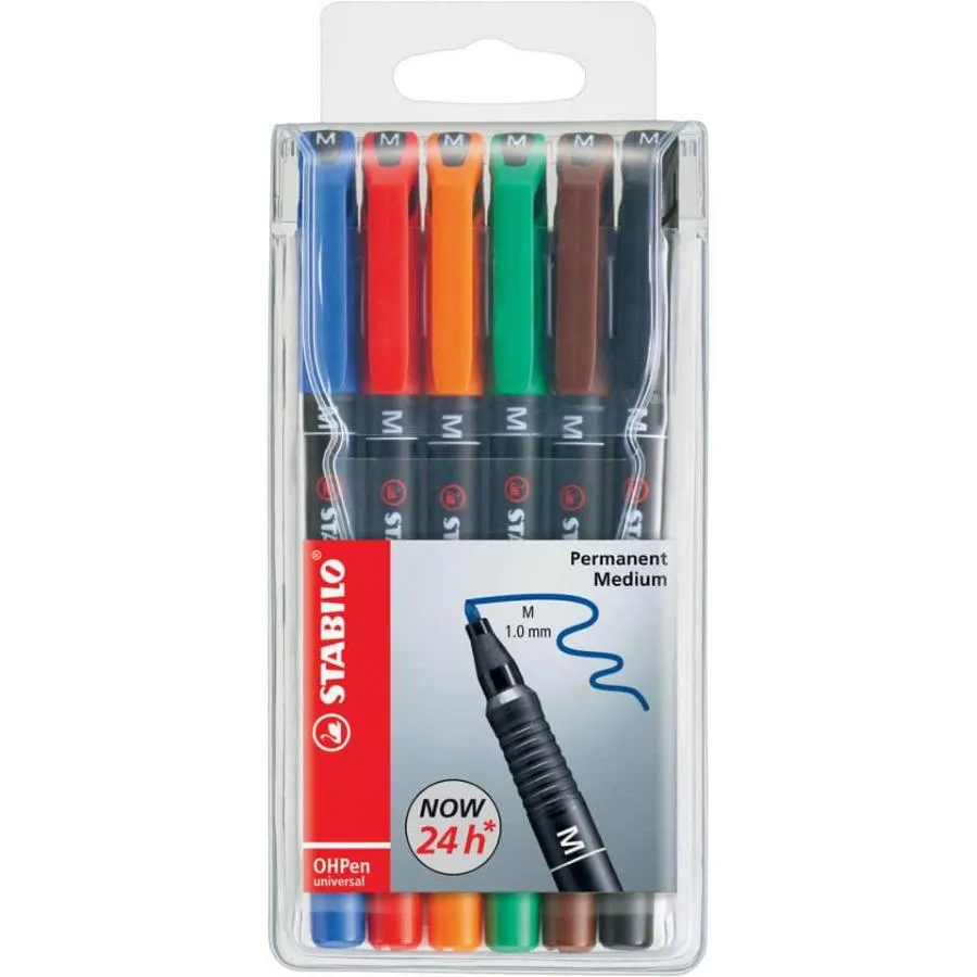 Pennarelli Stabilo OHPEN M (Medio 1mm) 6pz Assortiti