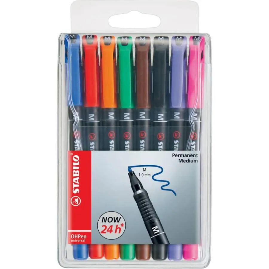 Pennarelli Stabilo OHPEN M (Medio 1mm) 8pz Assortiti