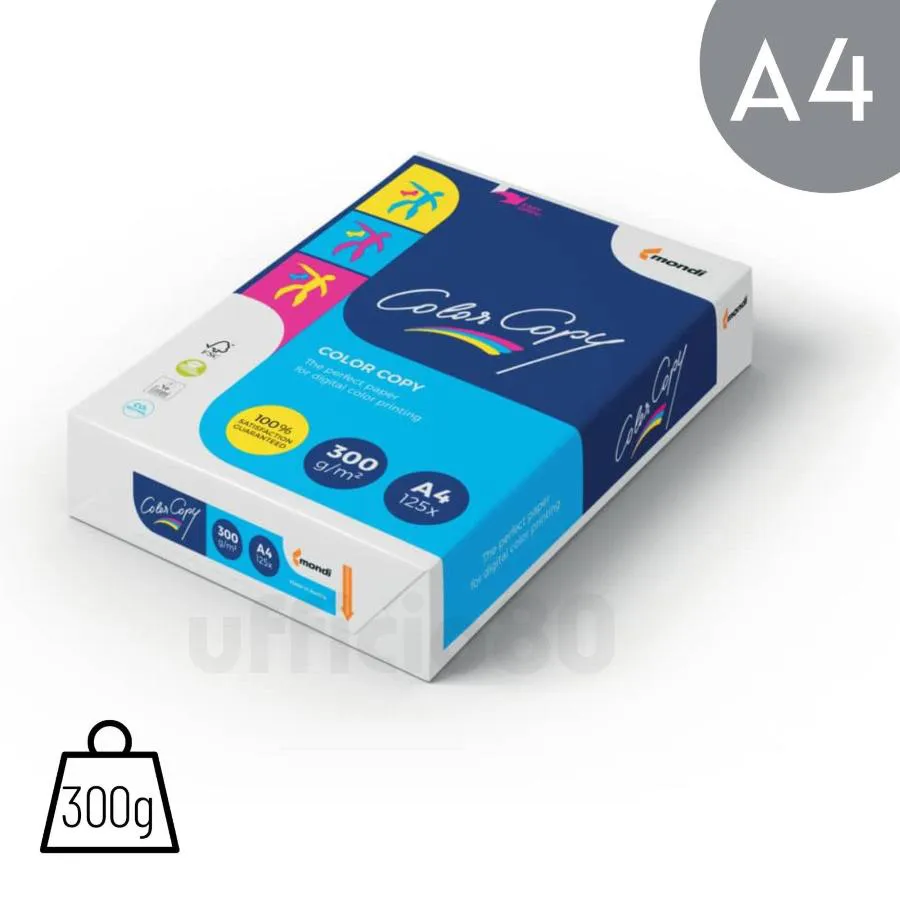 Cartoncino bianco per stampanti laser A4 Color Copy 300g Risma da 125 fogli