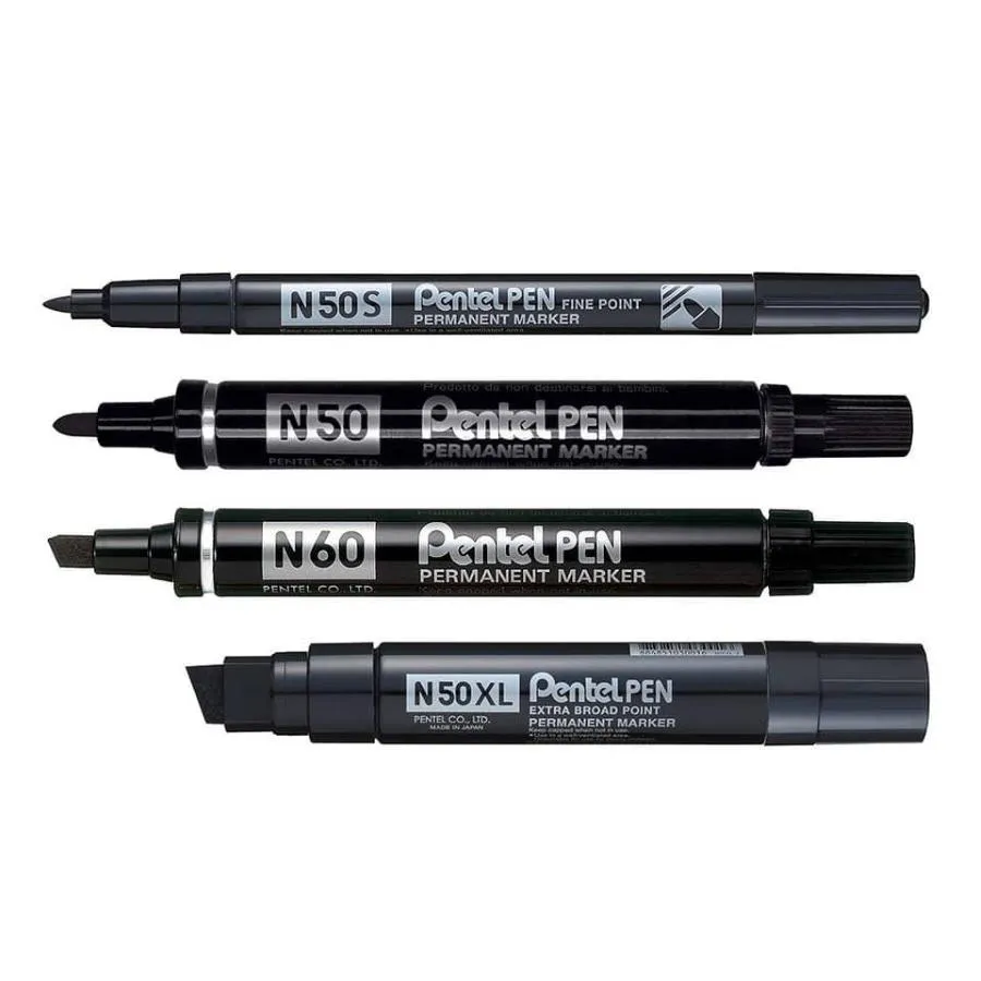 Pentel Pen N50S Marcatore permanente punta conica tratto 1 mm