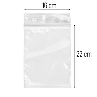 Buste con Zip a pressione 16x22cm trasparenti conf.1000 buste