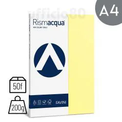 Cartoncini Colorati A4 200g 50fg Rismacqua Colori Tenui Assortiti