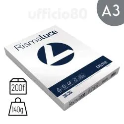 CARTONCINI BIANCHI A3 Rismaluce 140g 200FG