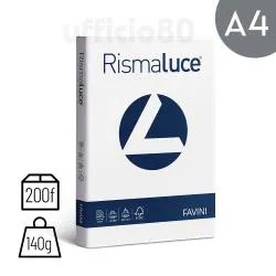 Cartoncini A4 140g Rismaluce Bianca Risma da 200 fogli