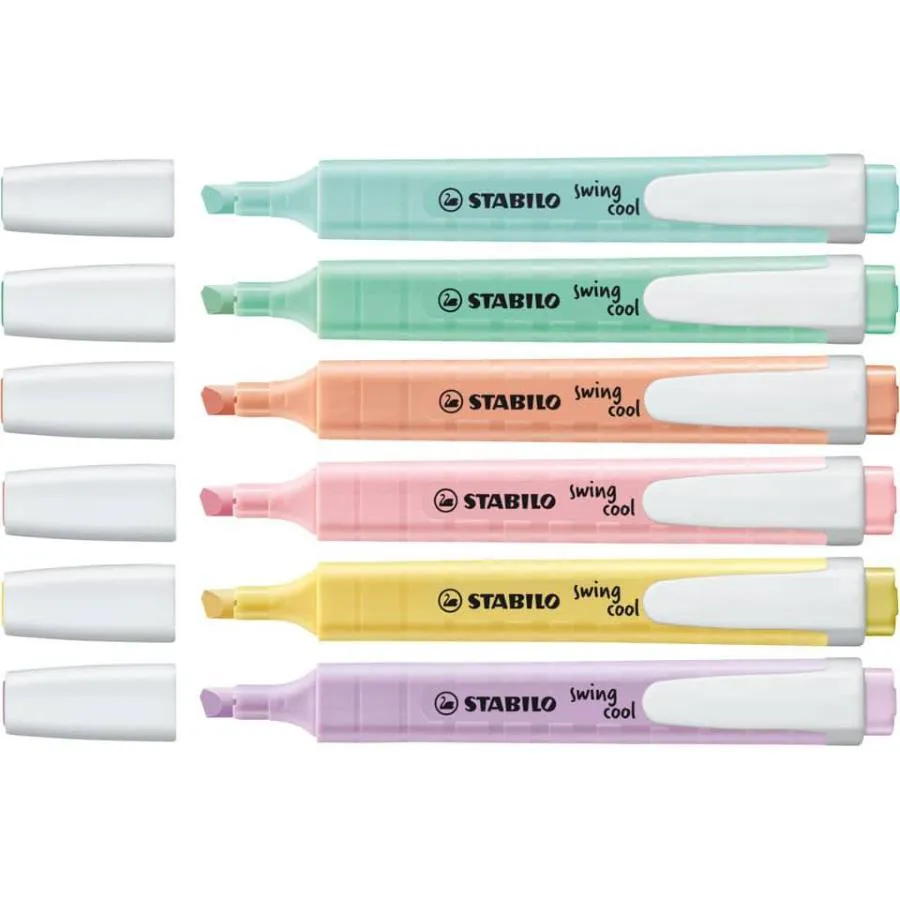 Evidenziatori Stabilo Swing Cool Pastel 1-4 mm assortiti Conf. 6 pezzi