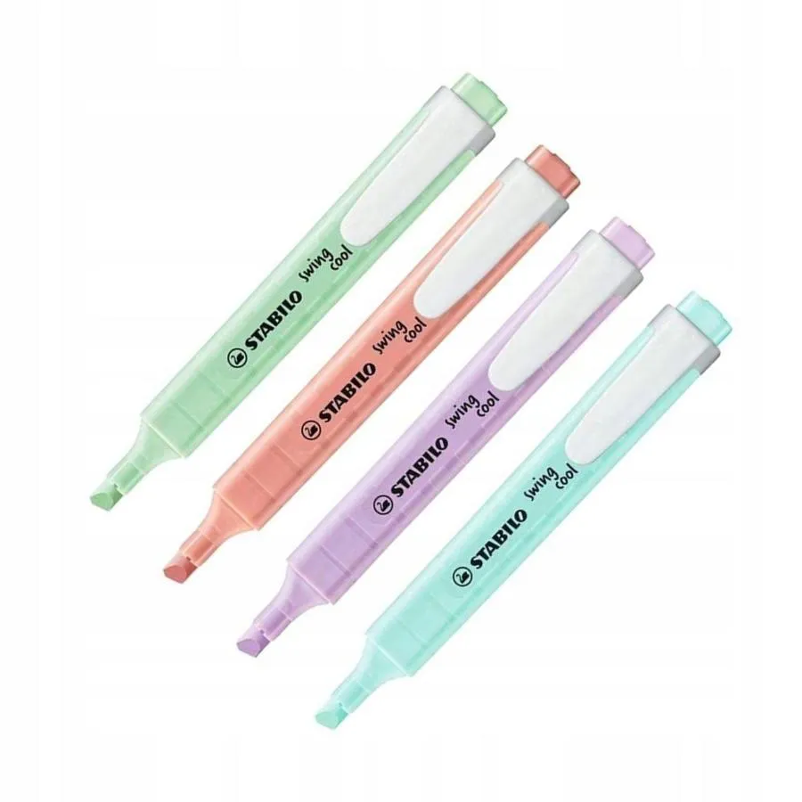 Evidenziatori Stabilo Swing Cool Pastel 1-4 mm assortiti Conf. 4 pezzi