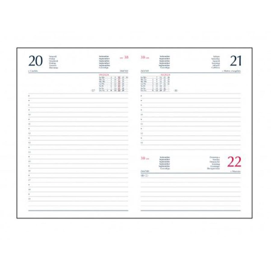 Agenda 2026 giornaliera gommato s/d sep. 17x24 cm nero
