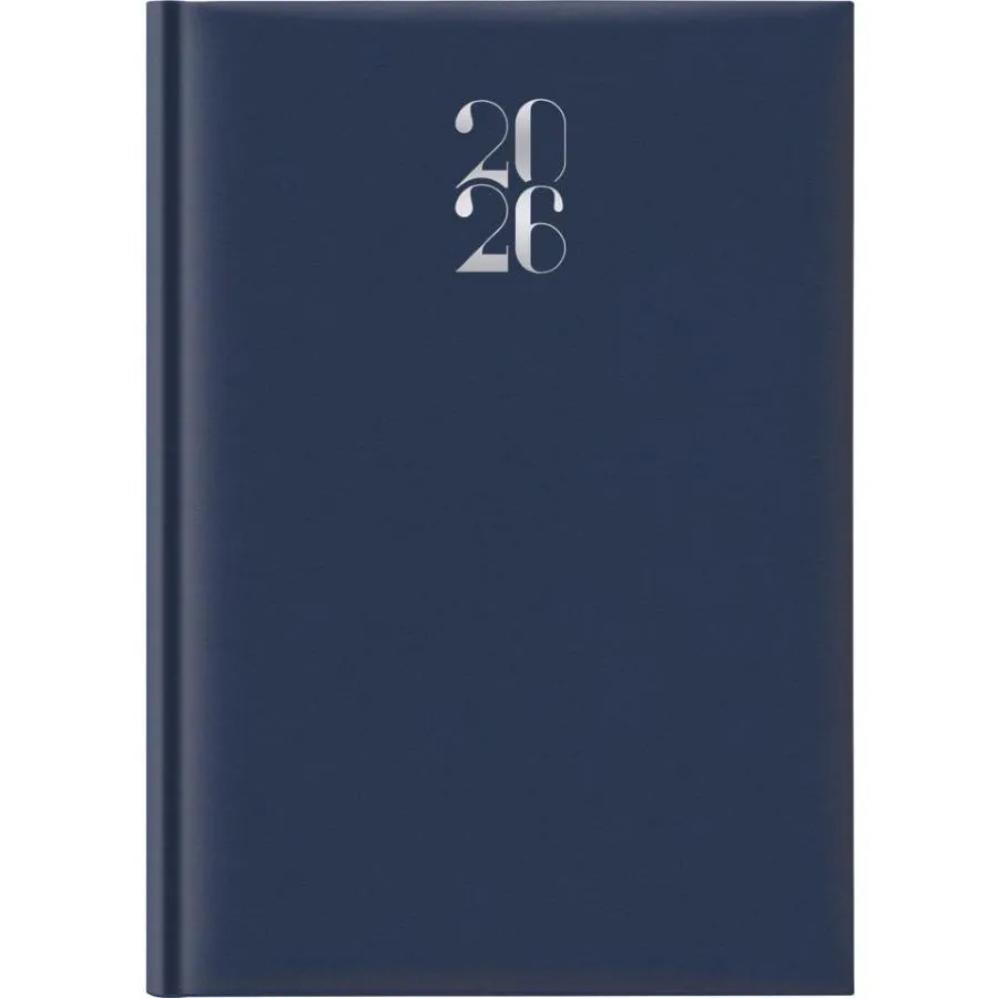 Agenda 2026 settimanale A4 21x29,7 cm gommato blu