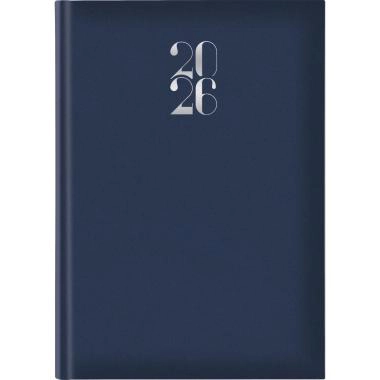 Agenda 2026 Giornaliera S/D abbinati 17x24 cm Gommato blu
