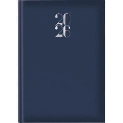 Agenda 2026 Giornaliera S/D abbinati 17x24 cm Gommato blu