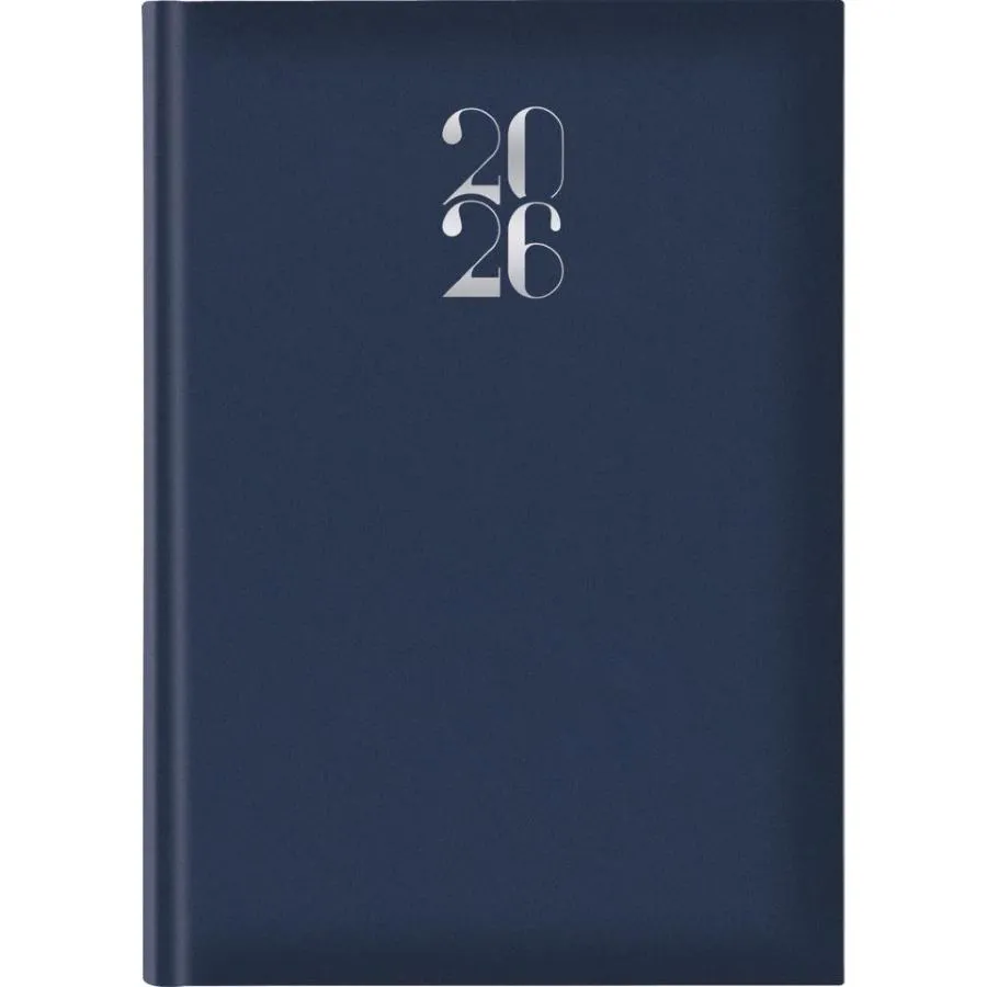 Agenda 2026 Giornaliera S/D abbinati 17x24 cm Gommato blu