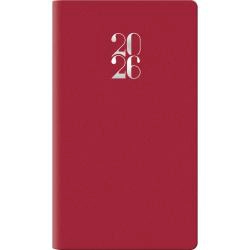 Agenda 2026 Settimanale tascabile 8x14 cm Gommato rosso