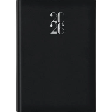Agenda 2026 giornaliera gommato s/d sep. 17x24 cm nero