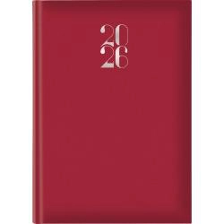 Agenda 2026 Settimanale 17x24 cm Gommato rosso