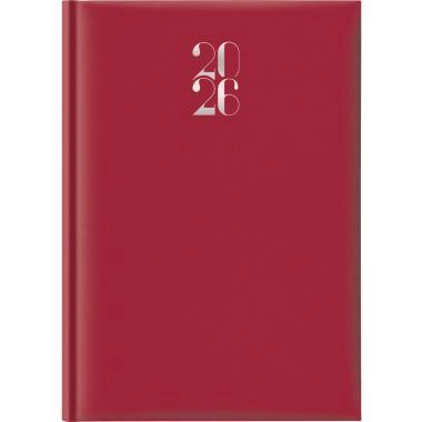 Agenda 2026 settimanale A4 21x29,7 cm gommato rosso