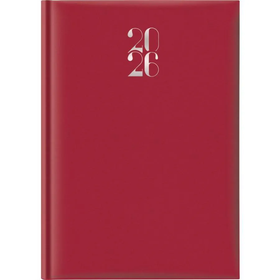 Agenda 2026 settimanale A4 21x29,7 cm gommato rosso