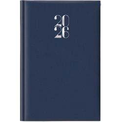 Agenda 2026 Giornaliera S/D abbinati 11x16,5 cm Gommato blu 26-062100401C