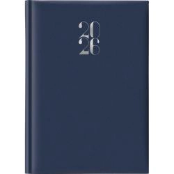Agenda 2026 Giornaliera S/D separati 14,5x20,5 cm Gommato blu