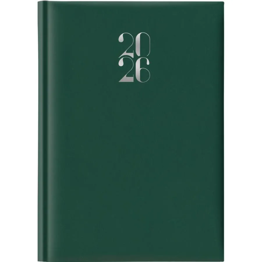 Agenda 2026 giornaliera gommato s/d sep. 14,3x20,5 cm verde