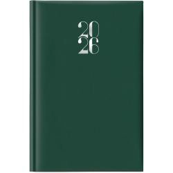 Agenda giornaliera 2026 formato 11 x 16,5 cm copertina verde gommata