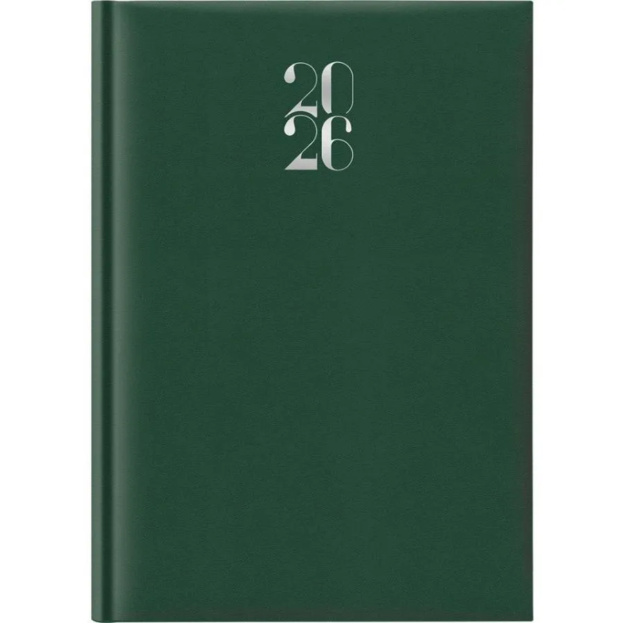 Agenda 2026 Giornaliera A4 S/D separati Gommato verde