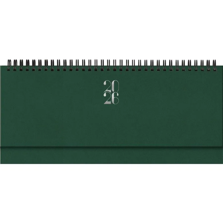 Planning 2026 spiralato 29,8x10,5 cm Gommato verde
