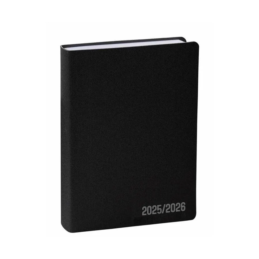 Agenda giornaliera Quo Vadis 12 mesi Eurotexagenda 25/26 M Galaxy nero - 12x17 cm