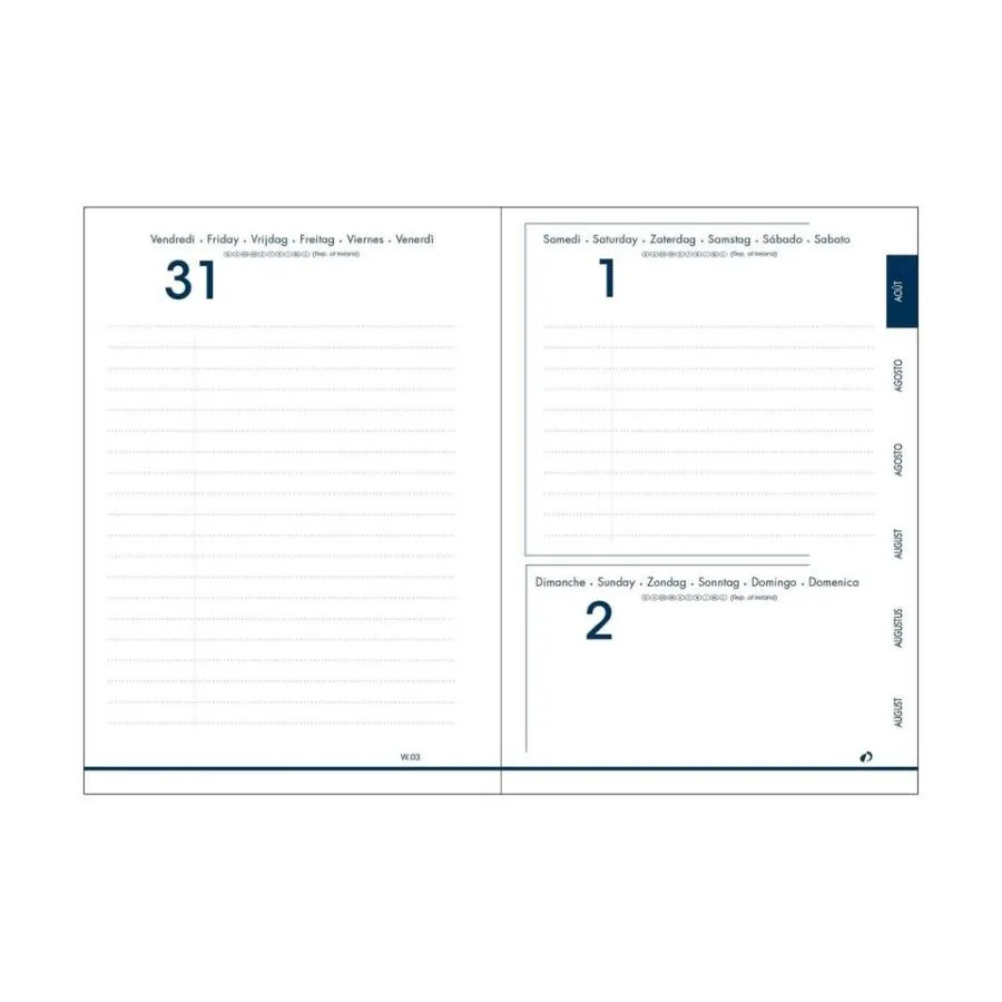 Agenda giornaliera Quo Vadis 12 mesi Eurotexagenda 25/26 M Galaxy nero - 12x17 cm