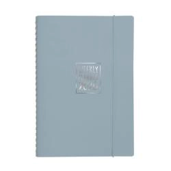 Agenda settimanale Biembi 2026 grigio spiralata con copertina in cuoio rigenerato 9x14 cm