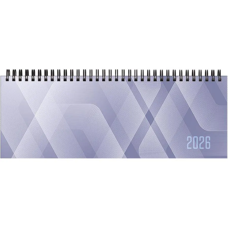 Planning 2026 settimanale c/spirale carta 28,8x11,7 cm azzurro